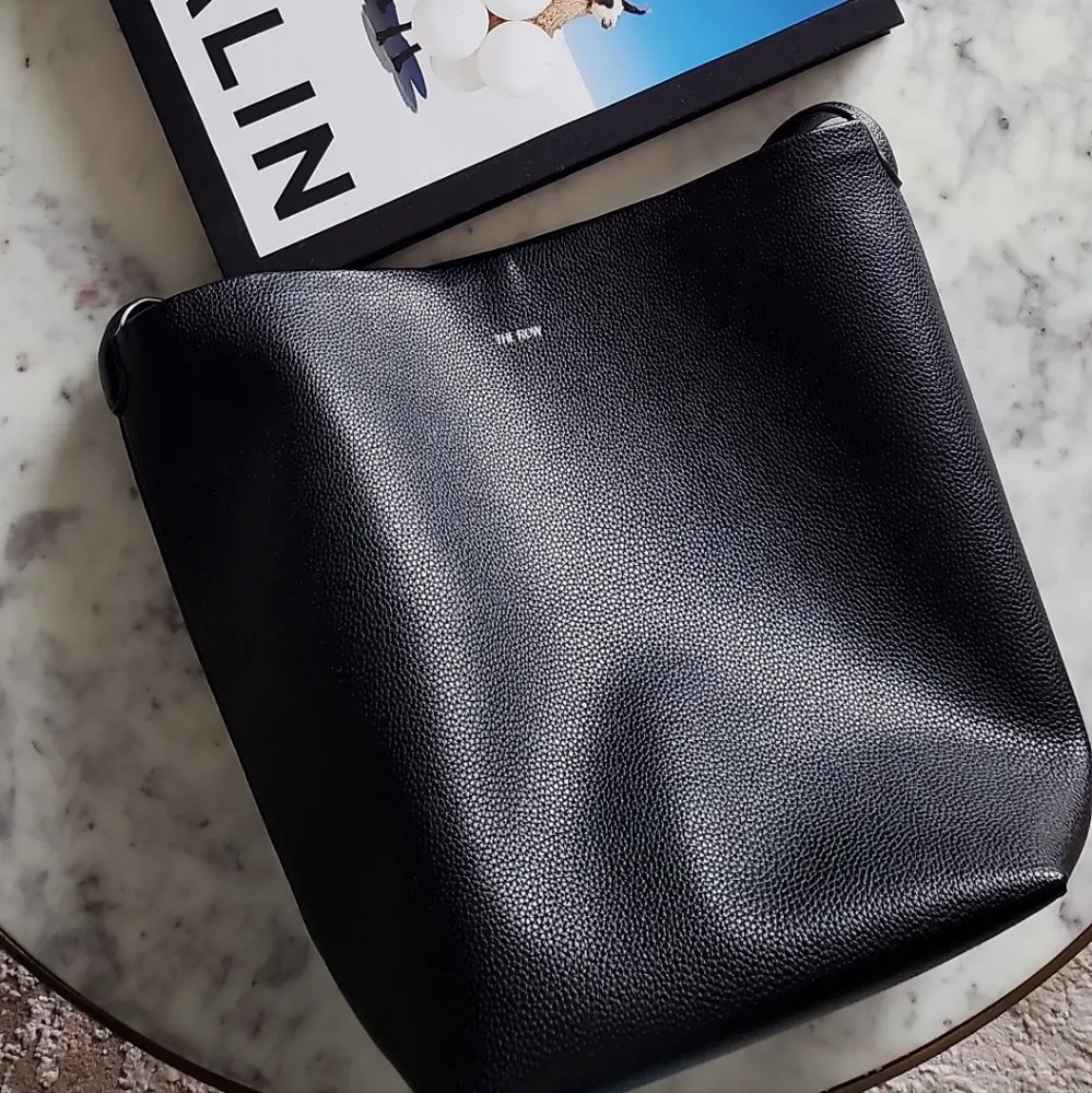 The Row N/S Park large textured leather